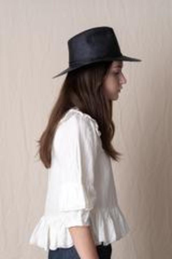 Brookes Boswell Prescott in Panama Straw - Black Brookes Boswell Prescott in Panama Straw - Black