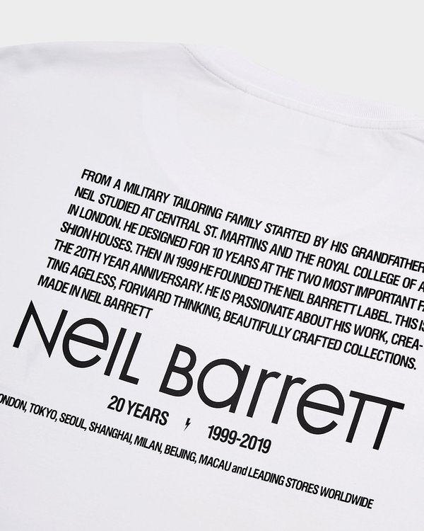Neil Barrett Anniversary T Shirt - white/black Neil Barrett Anniversary T Shirt - white/black