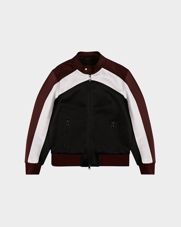 Neil Barrett Modern Rayon Stretch Jacket - Bordeaux/White/Black Neil Barrett Modern Rayon Stretch Jacket - Bordeaux/White/Black