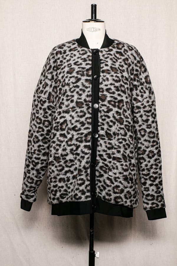 Berenik WOOL BLEND PILOT JACKET WITH FAUX FUR LINING - animal print Berenik WOOL BLEND PILOT JACKET WITH FAUX FUR LINING - animal print