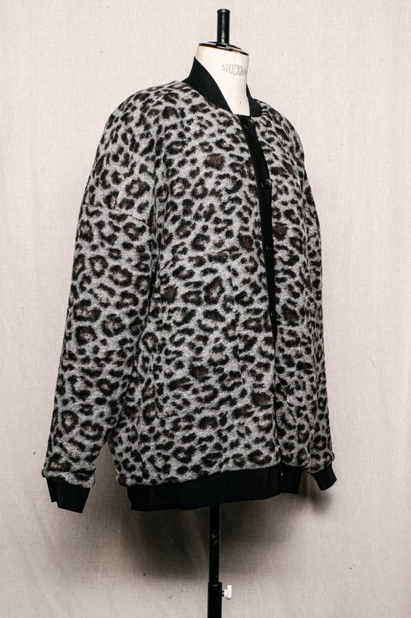 Berenik WOOL BLEND PILOT JACKET WITH FAUX FUR LINING - animal print Berenik WOOL BLEND PILOT JACKET WITH FAUX FUR LINING - animal print