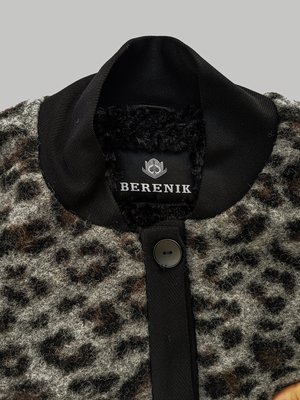 Berenik WOOL BLEND PILOT JACKET WITH FAUX FUR LINING - animal print Berenik WOOL BLEND PILOT JACKET WITH FAUX FUR LINING - animal print