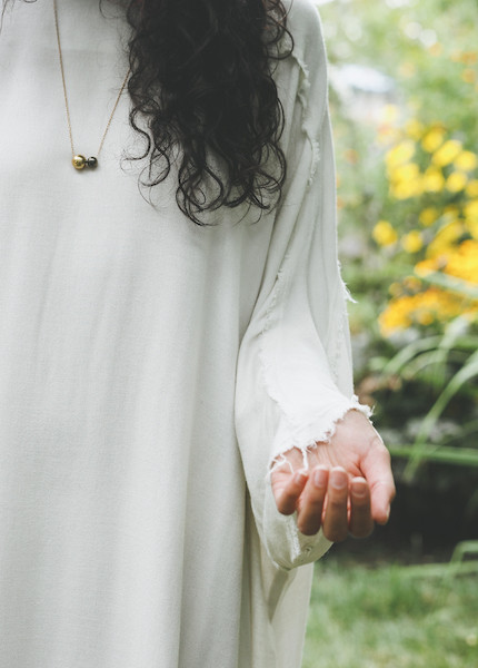Black Crane Dome Dress in Cream Black Crane Dome Dress in Cream