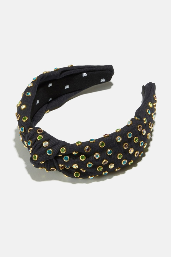 Lele Sadoughi Crystal Knotted Headband - Multi | Garmentory display picture 1