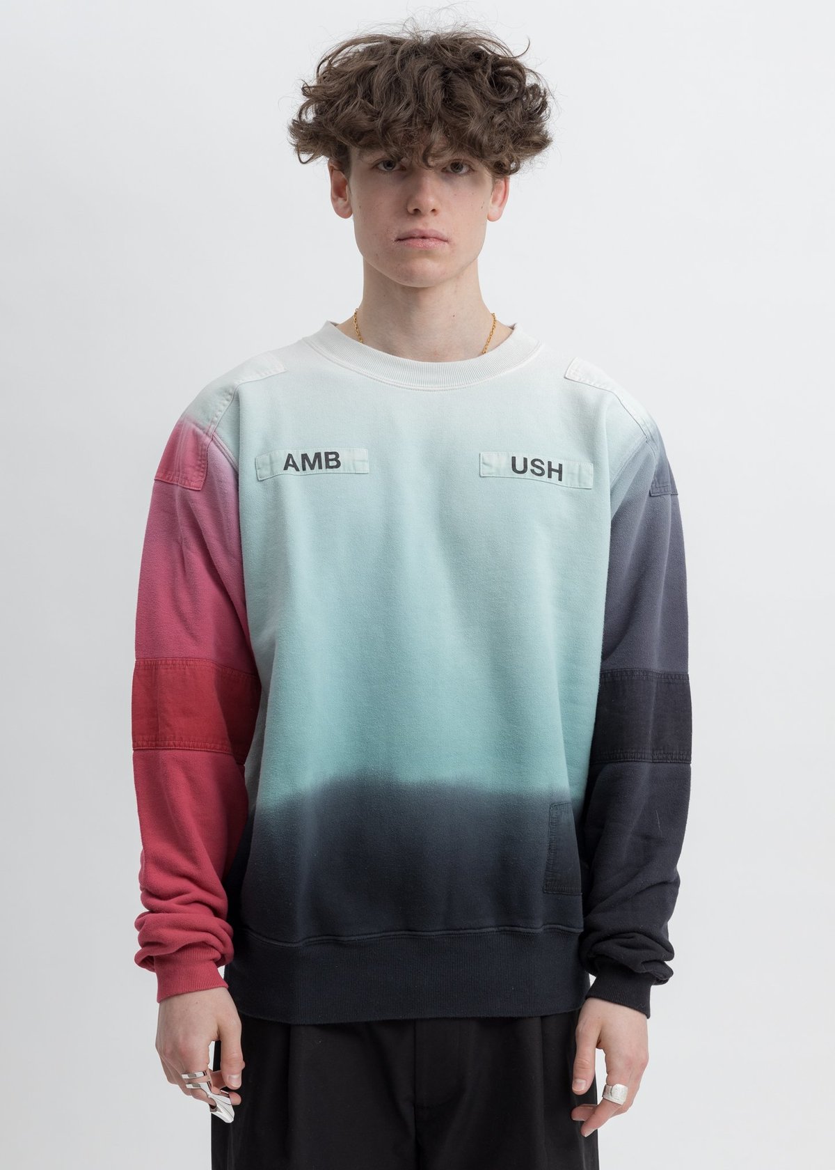 スウェット Ambush Crewneck Sweatshirt Mint Ambush Mint Multicolor New Patchwork Sweatshirt | Garmentory