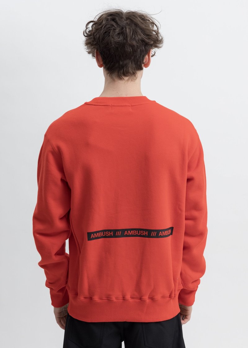 Ambush Logo Crewneck Sweater Red Garmentory
