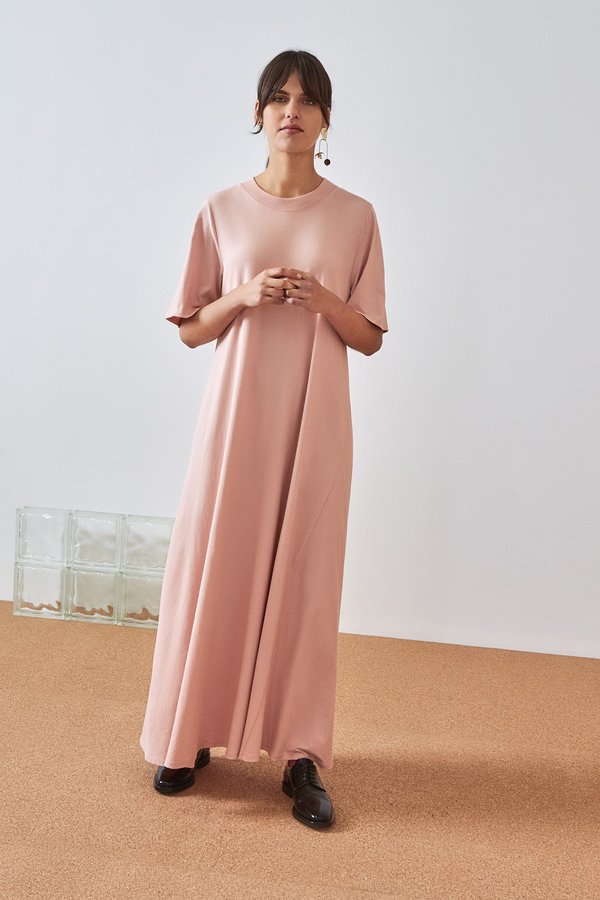 cotton t shirt swing dress Kowtow Building Block T-Shirt Swing Dress on Garmentory