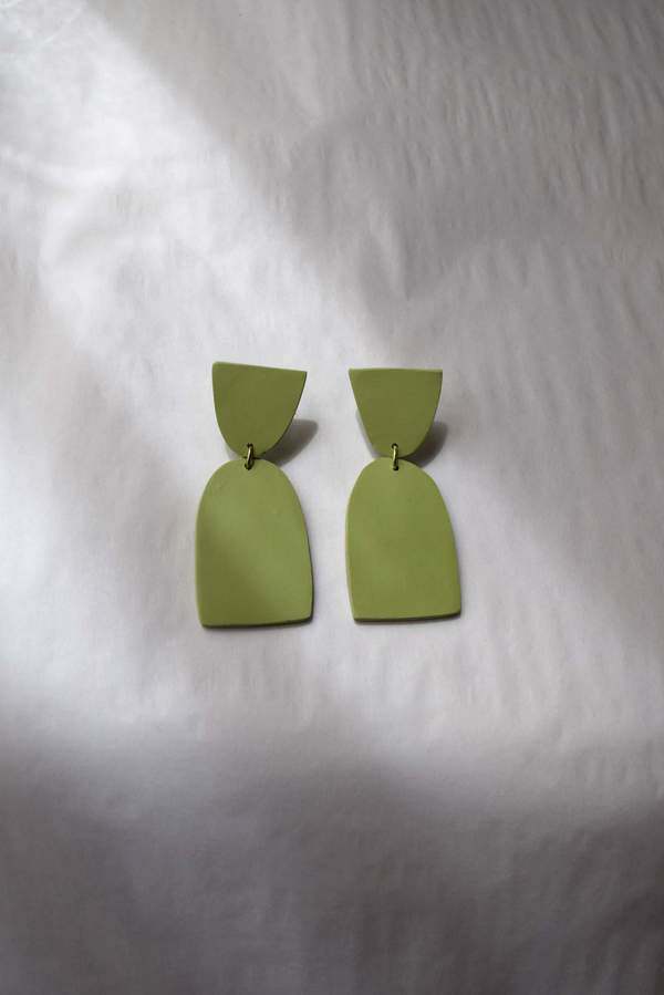 Xenia Studio Column Earrings - Green Xenia Studio Column Earrings - Green