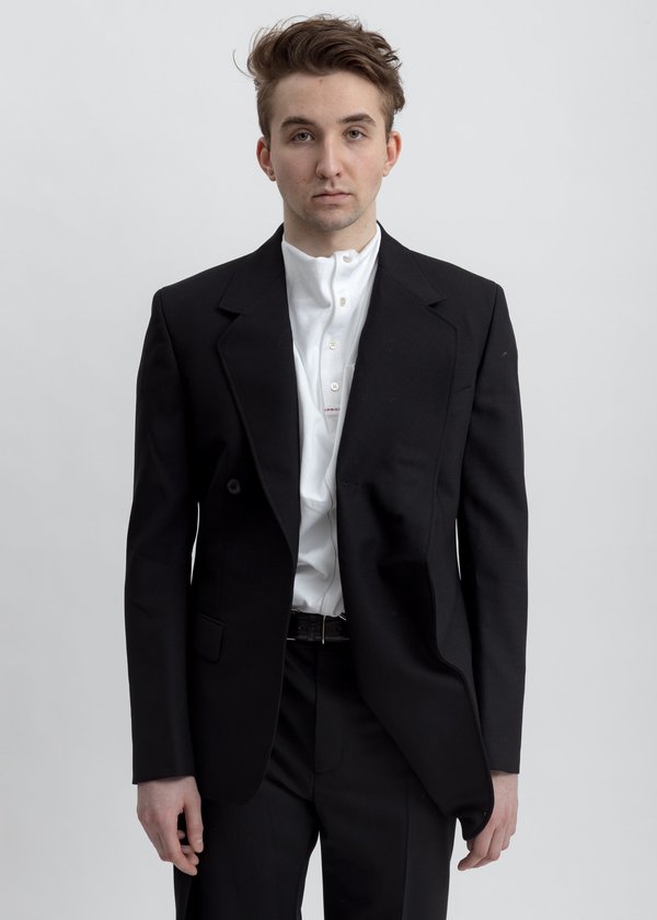 Y/project Twisted Lapel Blazer - Black | Garmentory
