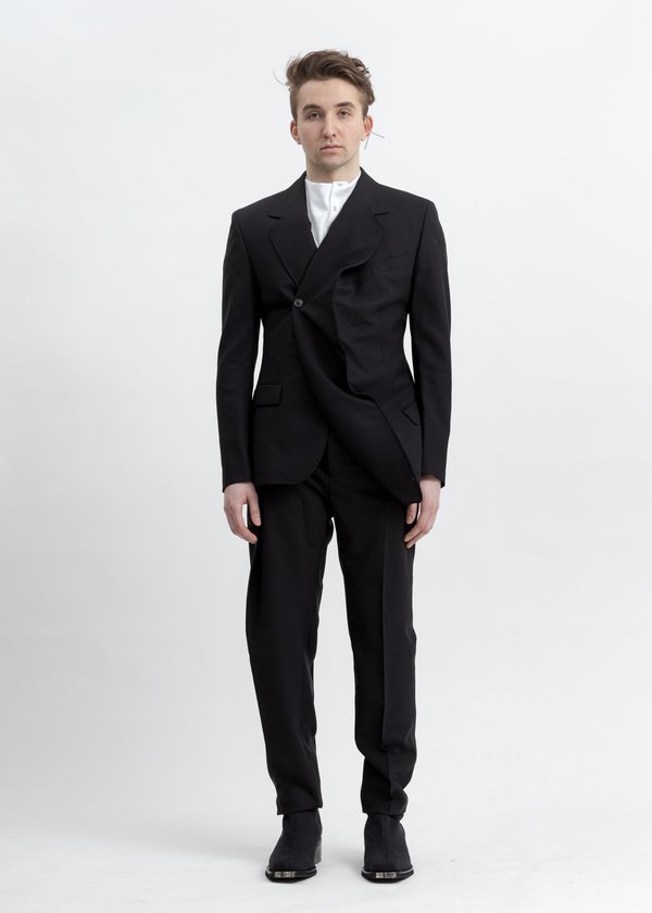 Y/project Twisted Lapel Blazer - Black | Garmentory