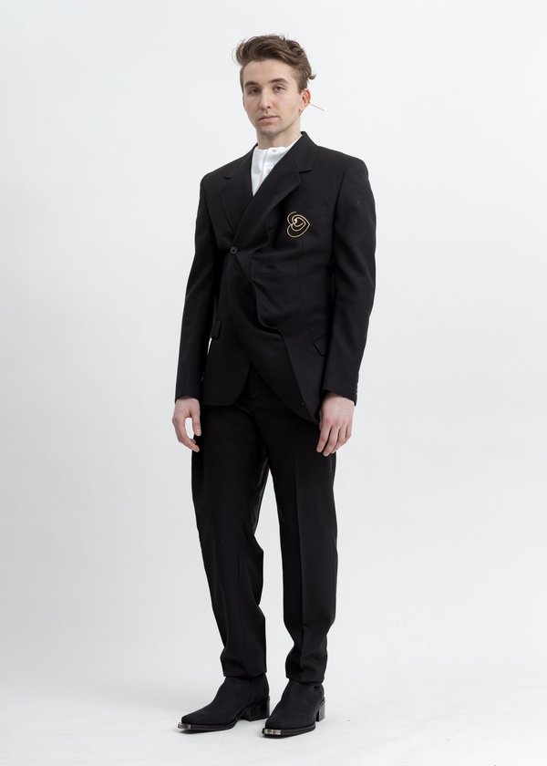 Y/project Twisted Lapel Blazer - Black | Garmentory