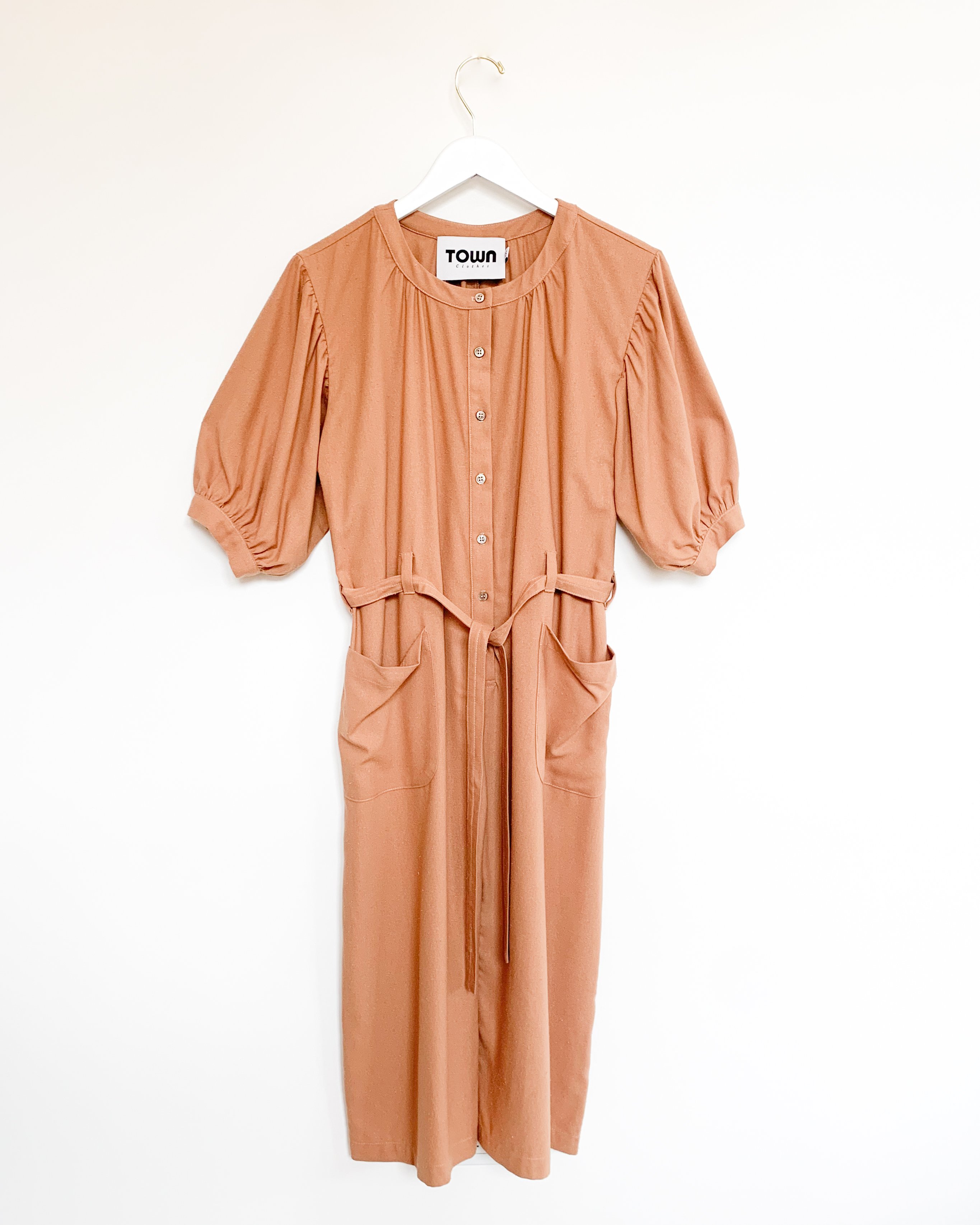 jumpsuit camel