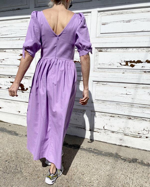 TACH CLOTHING Piscis Linen Dress Lilac Garmentory