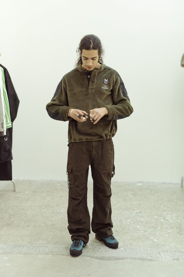 PHIPPS MILLET Collaboration Fleece Pullover - Khaki | Garmentory