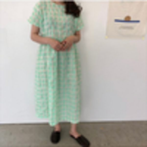 Apple Mint Check Midi Dress - Mint | Garmentory Apple Mint Check Midi Dress - Mint | Garmentory