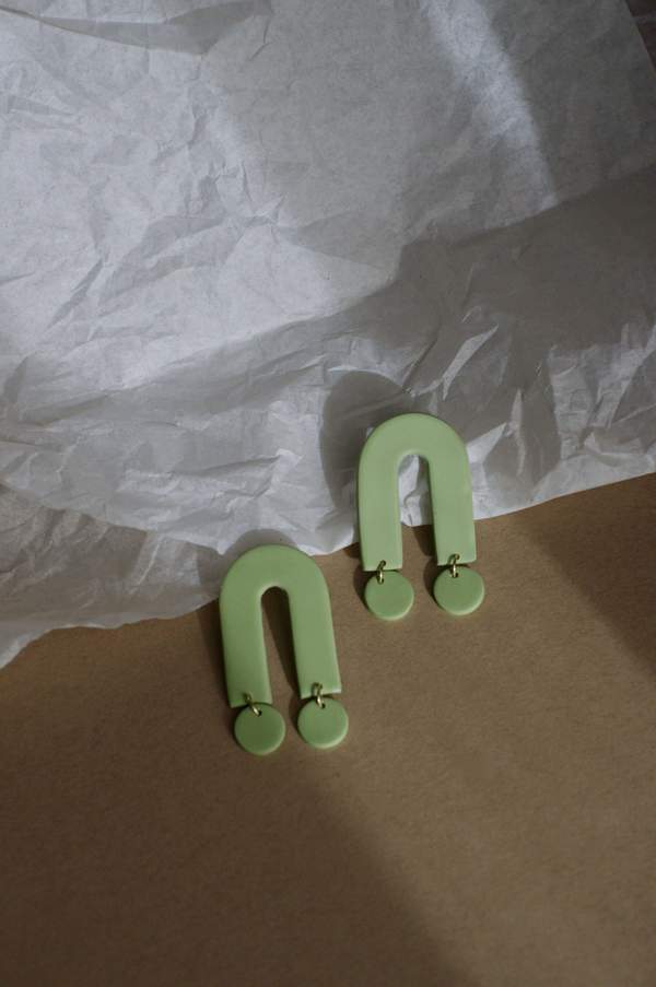 Xenia Studio Dangles - Pistachio Xenia Studio Dangles - Pistachio