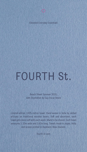 Fourth St Summer 2020 Beach Sheet - White/Black Fourth St Summer 2020 Beach Sheet - White/Black