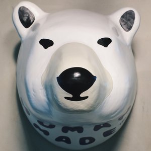 HUMAN MADE KAWS POLAR BEAR TROPHY 張り子 張子 Human Made Polar Bear Trophy Paper Mache Display - White | Garmentory