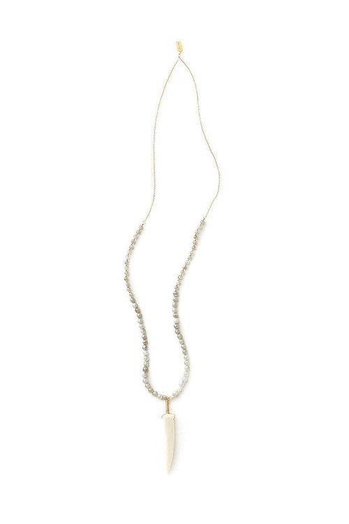 Tess+Tricia abradorite Mix Antler Tip Necklace Tess+Tricia abradorite Mix Antler Tip Necklace