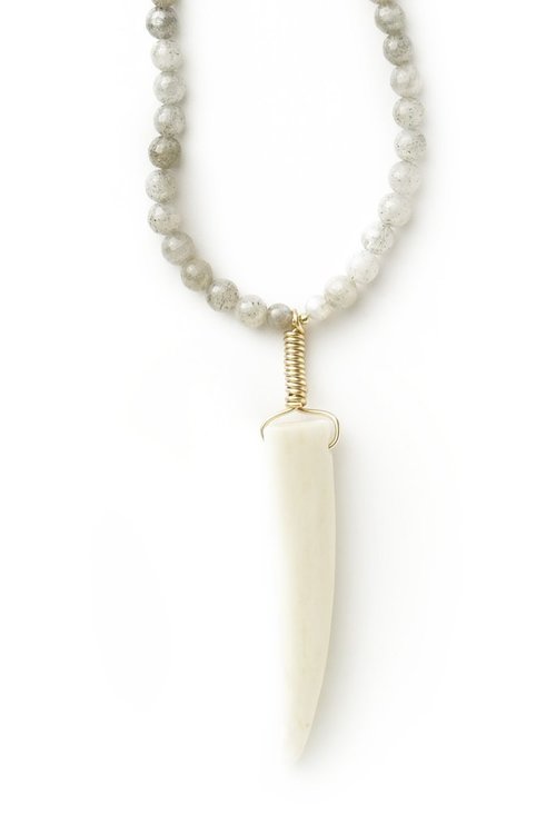 Tess+Tricia abradorite Mix Antler Tip Necklace Tess+Tricia abradorite Mix Antler Tip Necklace