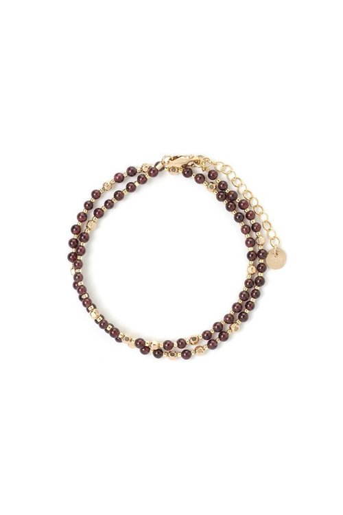 Tess+Tricia Garnet + Gold Fancy Choker Tess+Tricia Garnet + Gold Fancy Choker