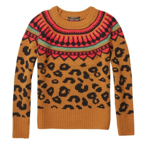 Maison Scotch Chunky Leopard Sweater Maison Scotch Chunky Leopard Sweater