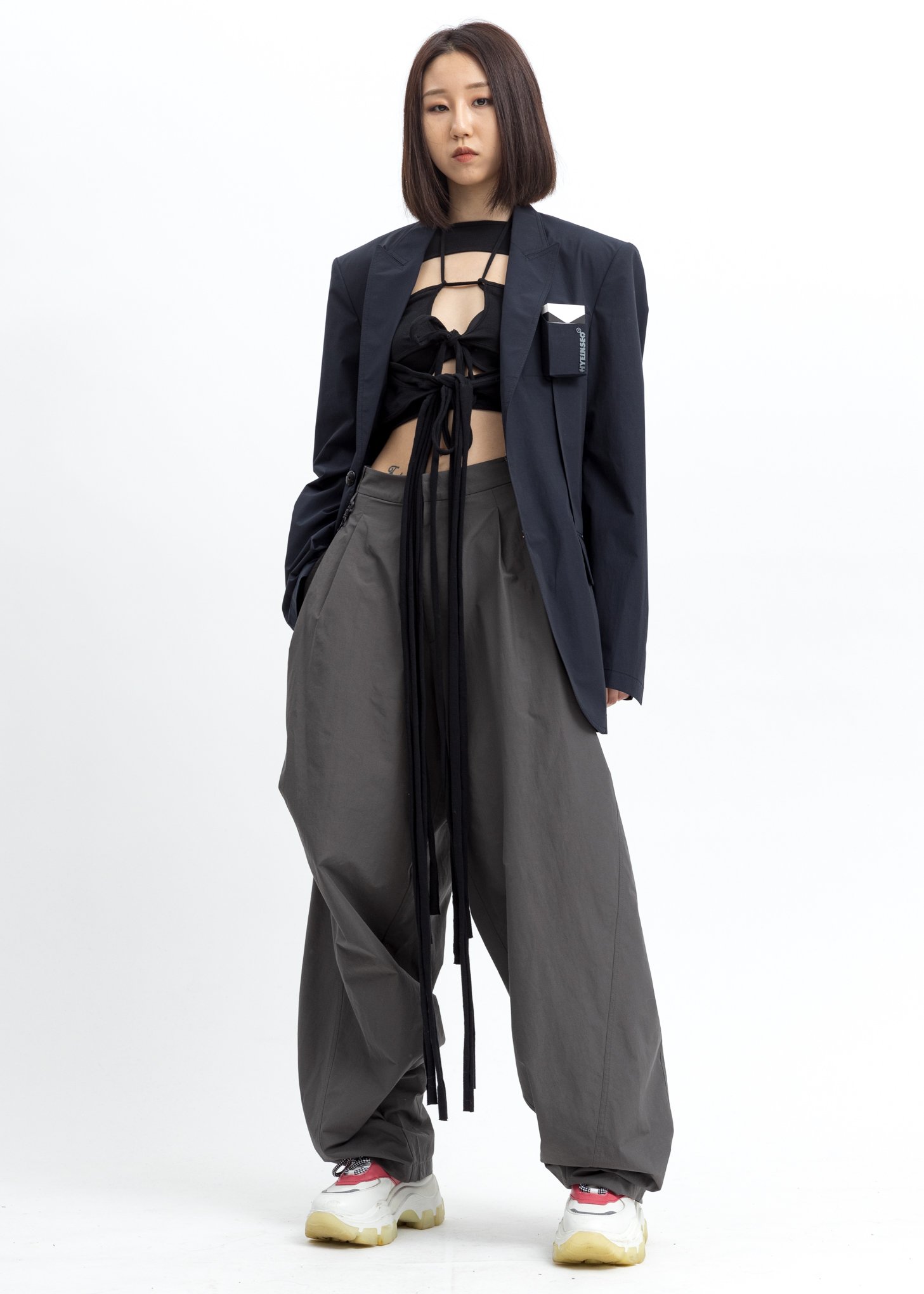 HYEIN SEO 機能 廃墟 ワイドパンツ sansan Our Legacy Slate-Grey--Chained-Wide-Pants