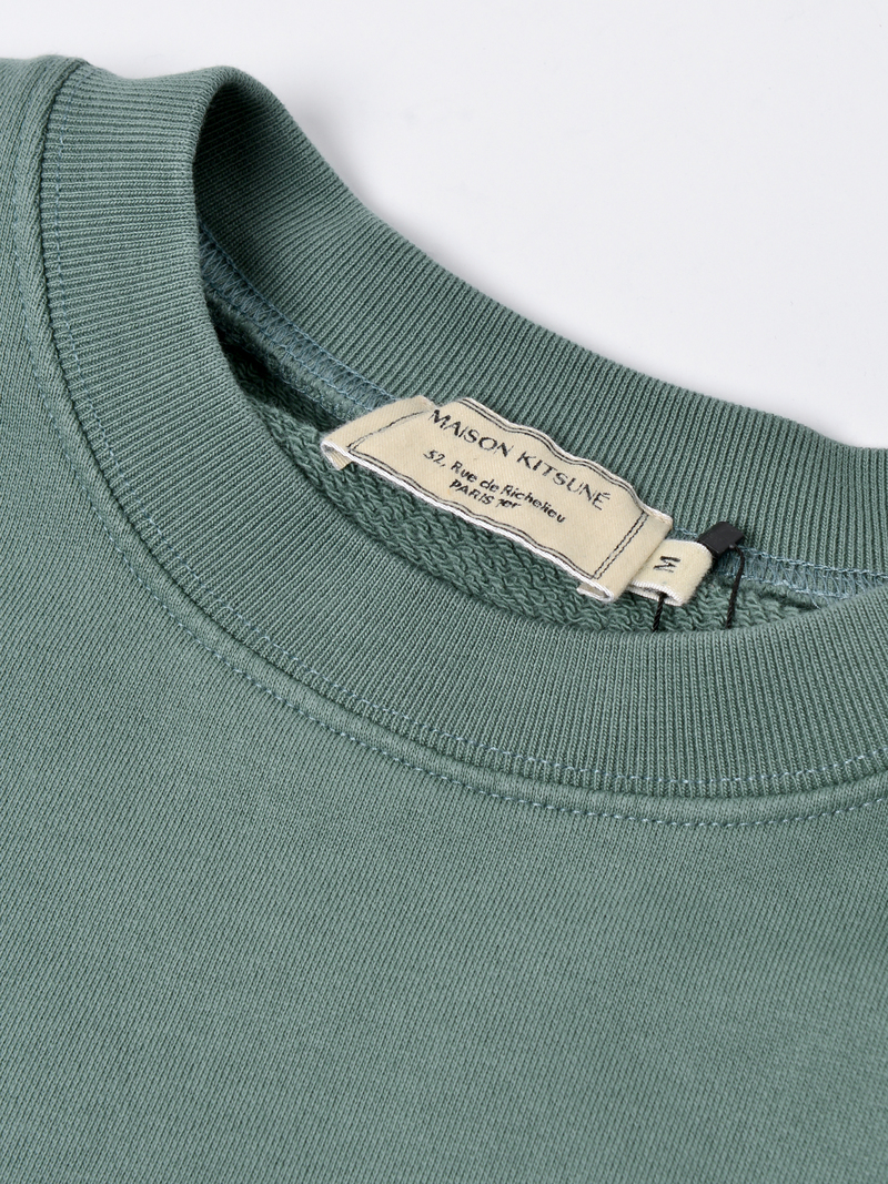 Maison Kitsuné SWEATSHIRT YOGA FOX PATCHES - BLUE/GREEN