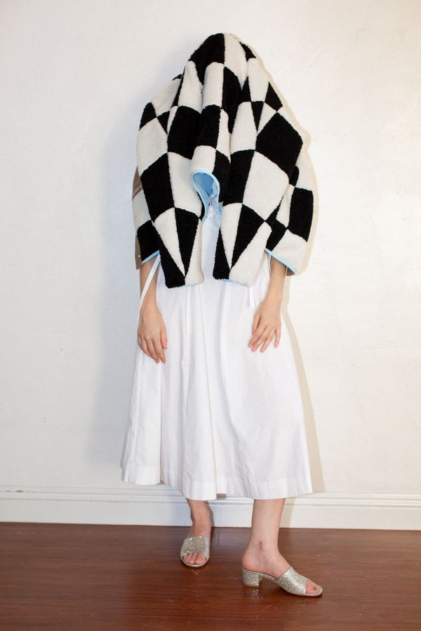 Sandy Liang Pawn Fleece - Checkerboard