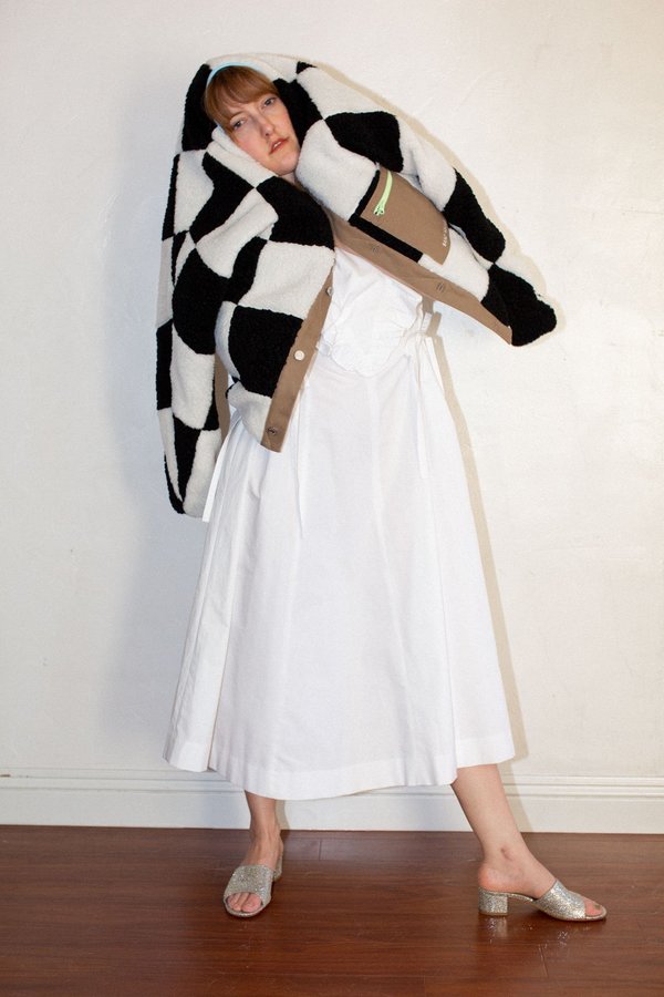 Sandy Liang Pawn Fleece - Checkerboard