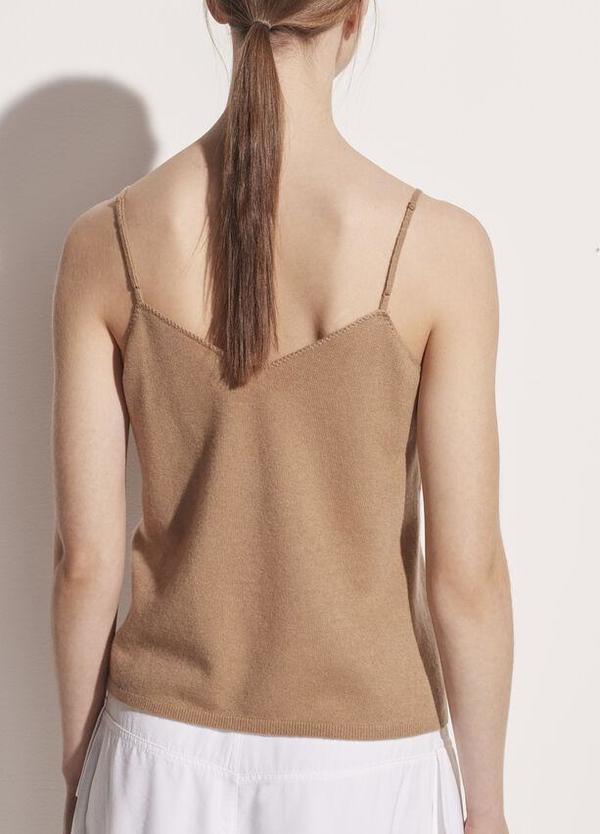 VINCE Crochet Strap Cashmere Tank 
