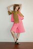 Nancy Stella Soto Piñata Sleeveless Shirt - Royal Pink - Thumbnail 4