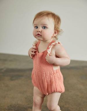 Kids Misha & Puff Eleanor Sunsuit - Coral | Garmentory