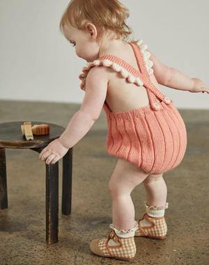 Kids Misha & Puff Eleanor Sunsuit - Coral | Garmentory