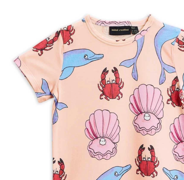 Kids Mini Rodini Dolphins Shirt - Pink Kids Mini Rodini Dolphins Shirt - Pink