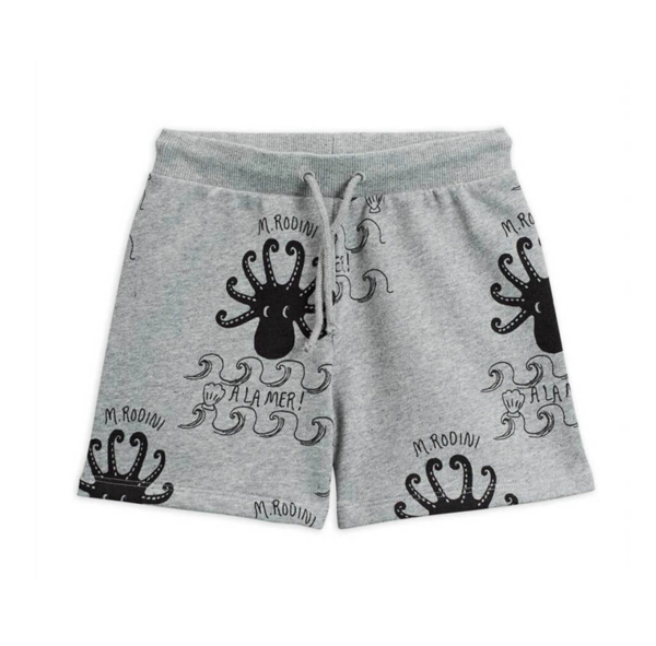 Kids Mini Rodini Octopus Shorts - Grey Kids Mini Rodini Octopus Shorts - Grey