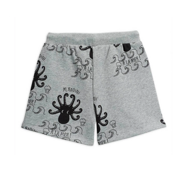 Kids Mini Rodini Octopus Shorts - Grey Kids Mini Rodini Octopus Shorts - Grey