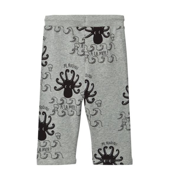 Kids Mini Rodini Octopus Sweatpant - Gray Kids Mini Rodini Octopus Sweatpant - Gray