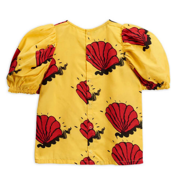 Kids Mini Rodini Shell Woven Blouse - Yellow Kids Mini Rodini Shell Woven Blouse - Yellow