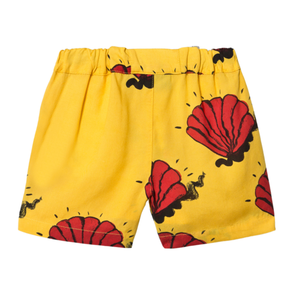 Kids Mini Rodini Shell Woven Shorts - Yellow Kids Mini Rodini Shell Woven Shorts - Yellow