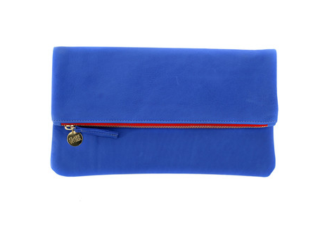 Clare Vivier - Cobalt Foldover Clutch Clare Vivier - Cobalt Foldover Clutch