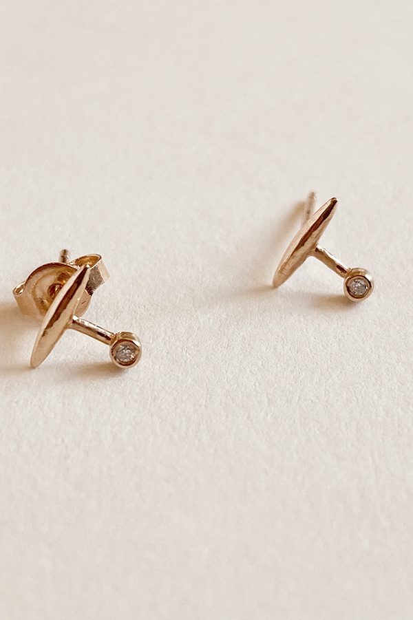 n+a new york Galaxy Diamond Studs - 14K Rose Gold n+a new york Galaxy Diamond Studs - 14K Rose Gold
