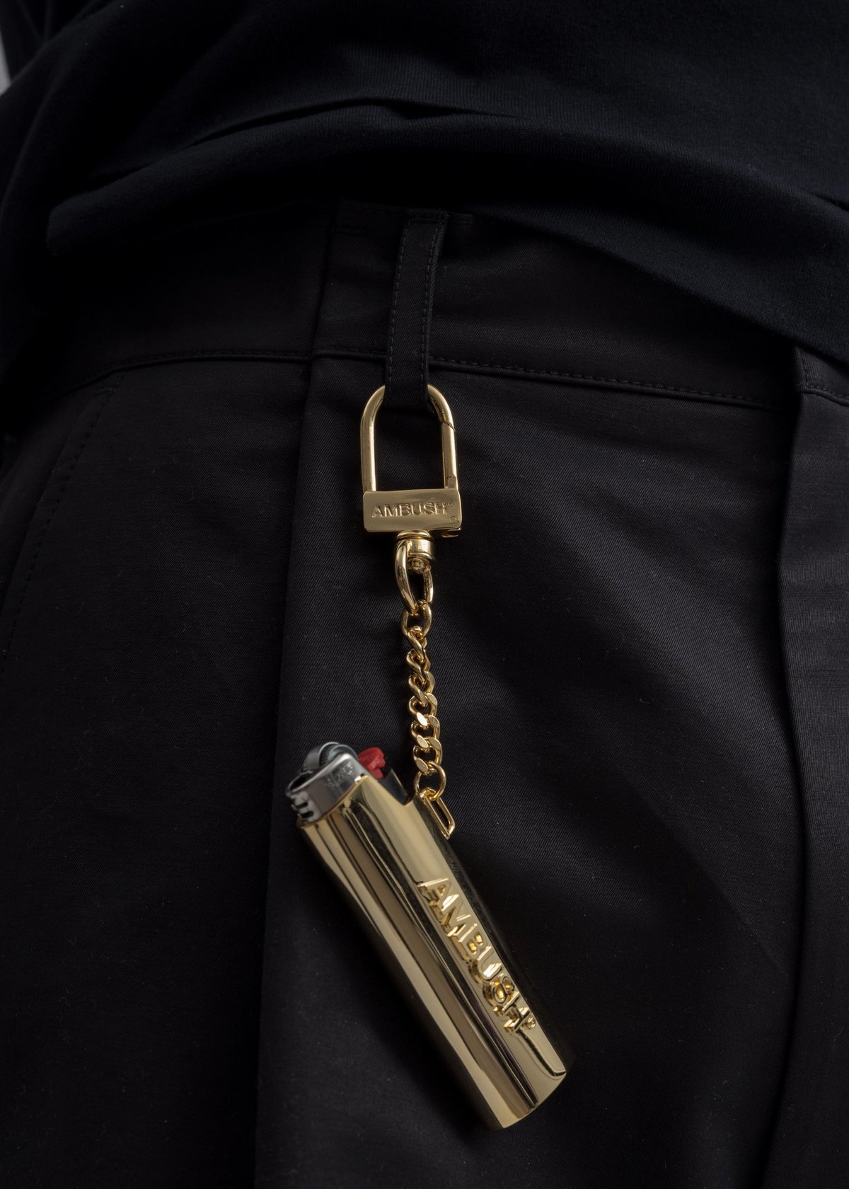 Ambush Lighter Logo Keychain Gold Garmentory