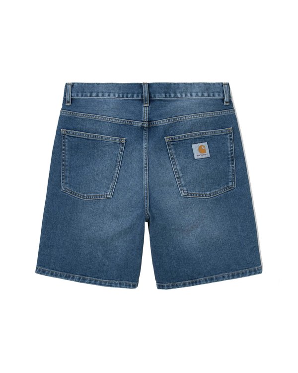 Carhartt Wip Pantalón Corto Newell - Blue Mid Worn Wash Carhartt Wip Pantalón Corto Newell - Blue Mid Worn Wash