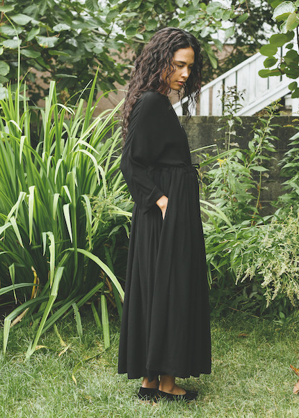 Black Crane - Pleated Dress in Black Black Crane - Pleated Dress in Black