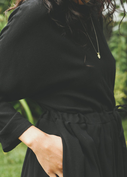 Black Crane - Pleated Dress in Black Black Crane - Pleated Dress in Black