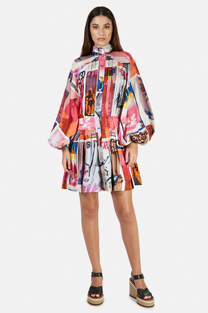 Zimmermann Wavelength Long Sleeve Mini 