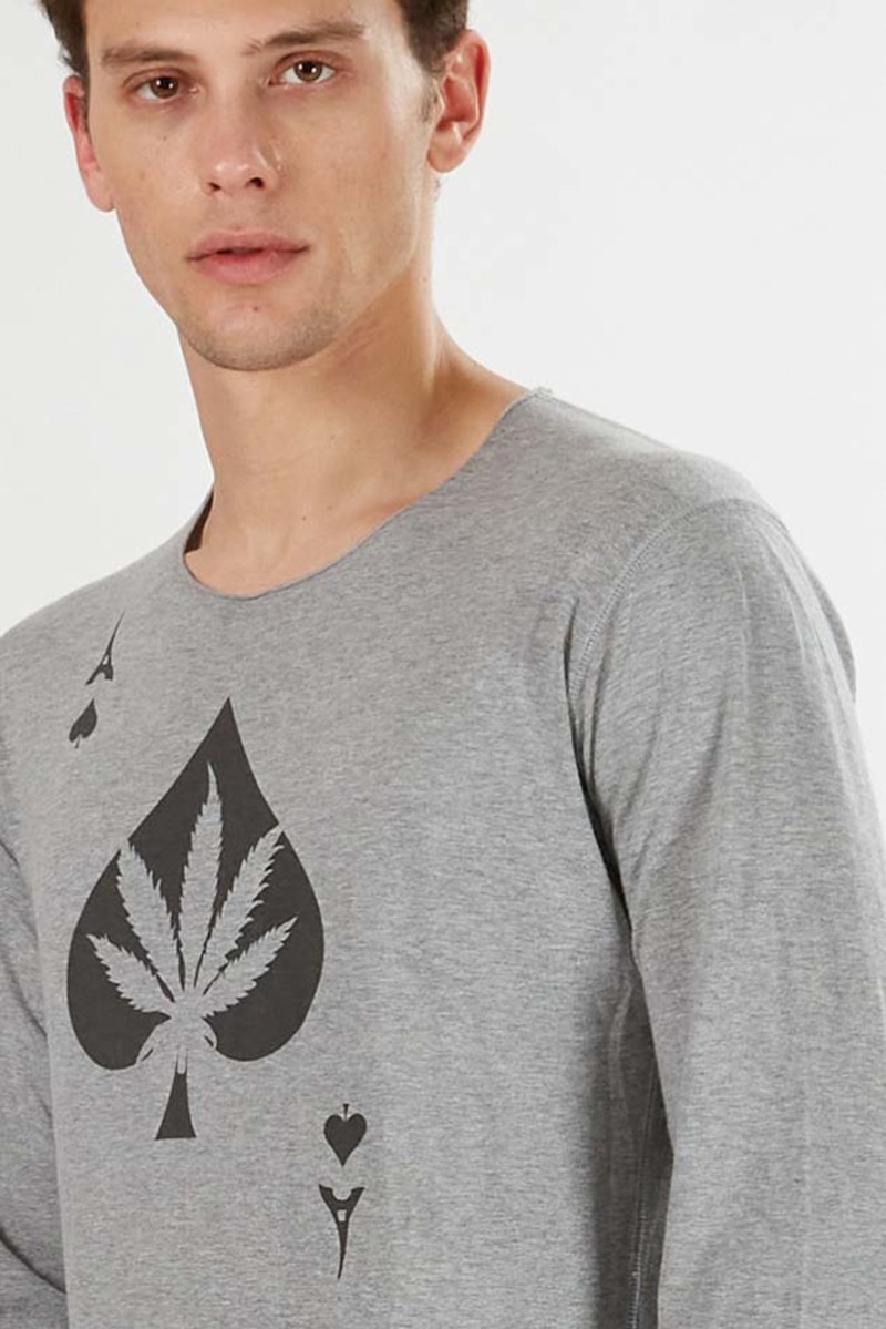 Lucien Pellat-Finet Ace Leaf Long Sleeve Tee | Garmentory