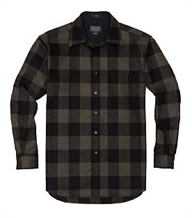 Men's Pendleton Lodge Shirt / Olive Buffalo Men's Pendleton Lodge Shirt / Olive Buffalo