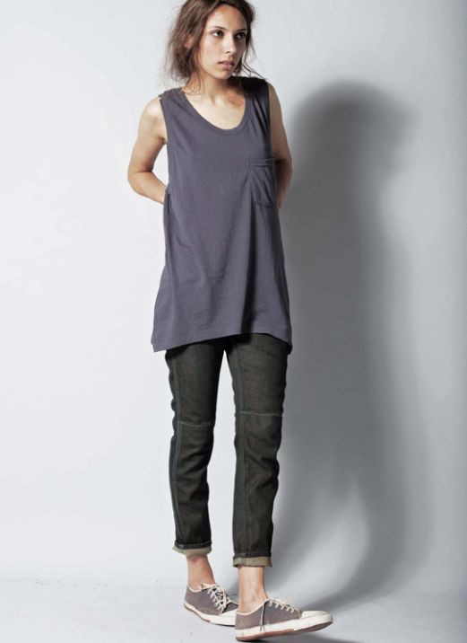 Skargorn #21 Sleeveless Tee, Indigo Wash Skargorn #21 Sleeveless Tee, Indigo Wash